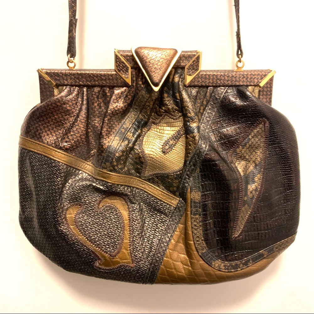 Vintage patchwork leather purse